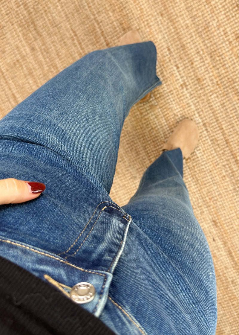 Kasia jeans - mid blue-The Style Attic