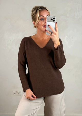 Kate knit - Chocolate-The Style Attic