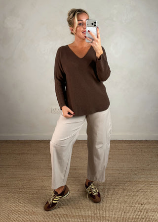 Kate knit - Chocolate-The Style Attic
