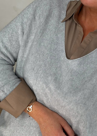 Kate knit - Light grey-The Style Attic