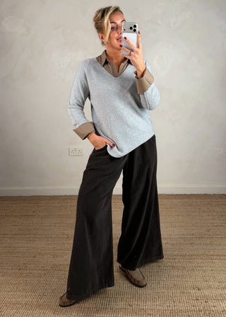 Kate knit - Light grey-The Style Attic
