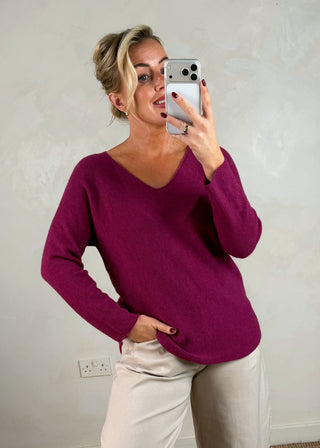 Kate knit - Magenta-The Style Attic