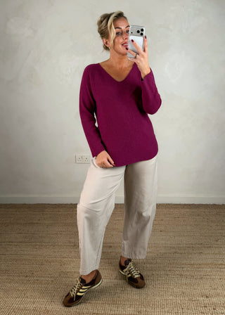 Kate knit - Magenta-The Style Attic