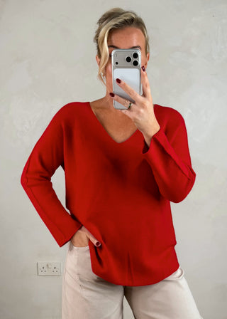 Kate knit - Red-The Style Attic