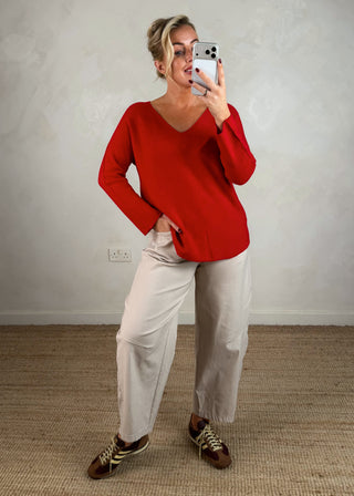 Kate knit - Red-The Style Attic