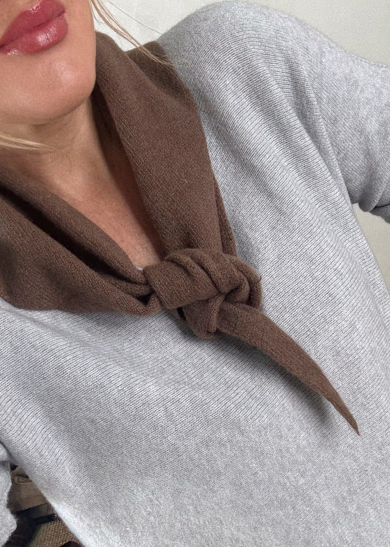 Kate knit - light grey-The Style Attic