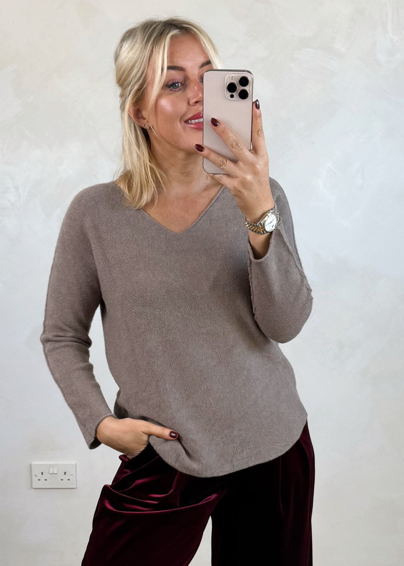 Kate knit - mocha-The Style Attic