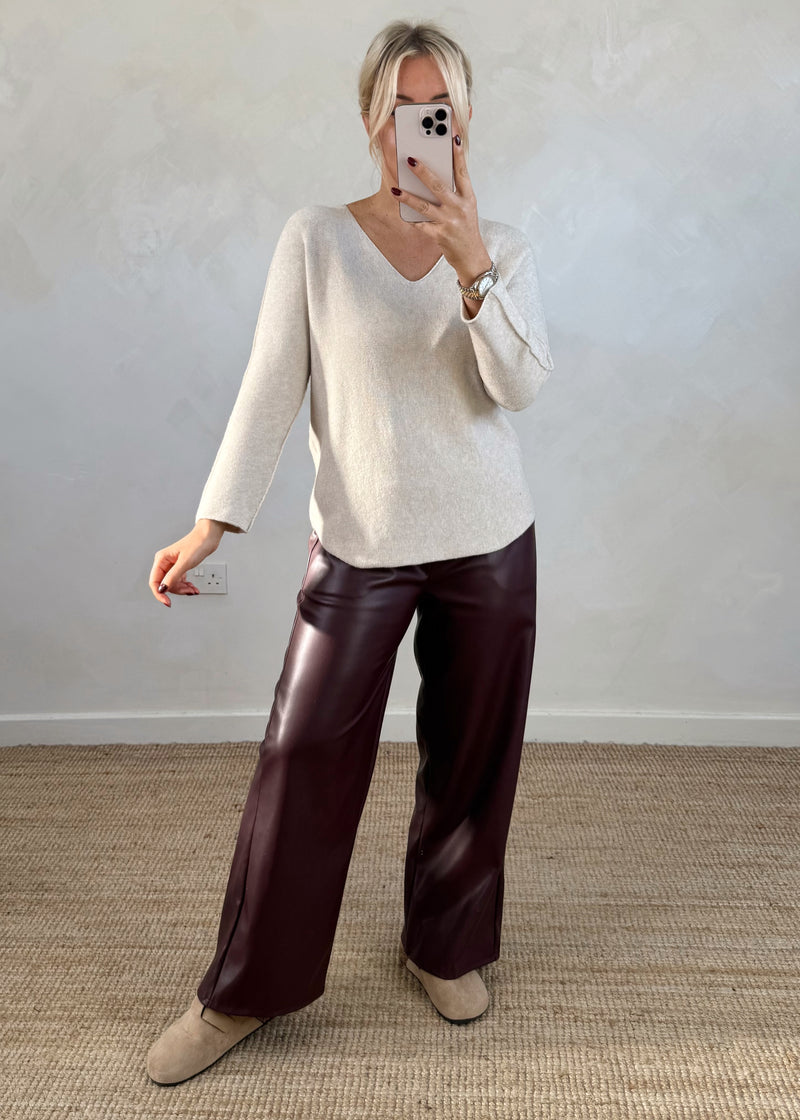 Kate knit - oatmeal-The Style Attic