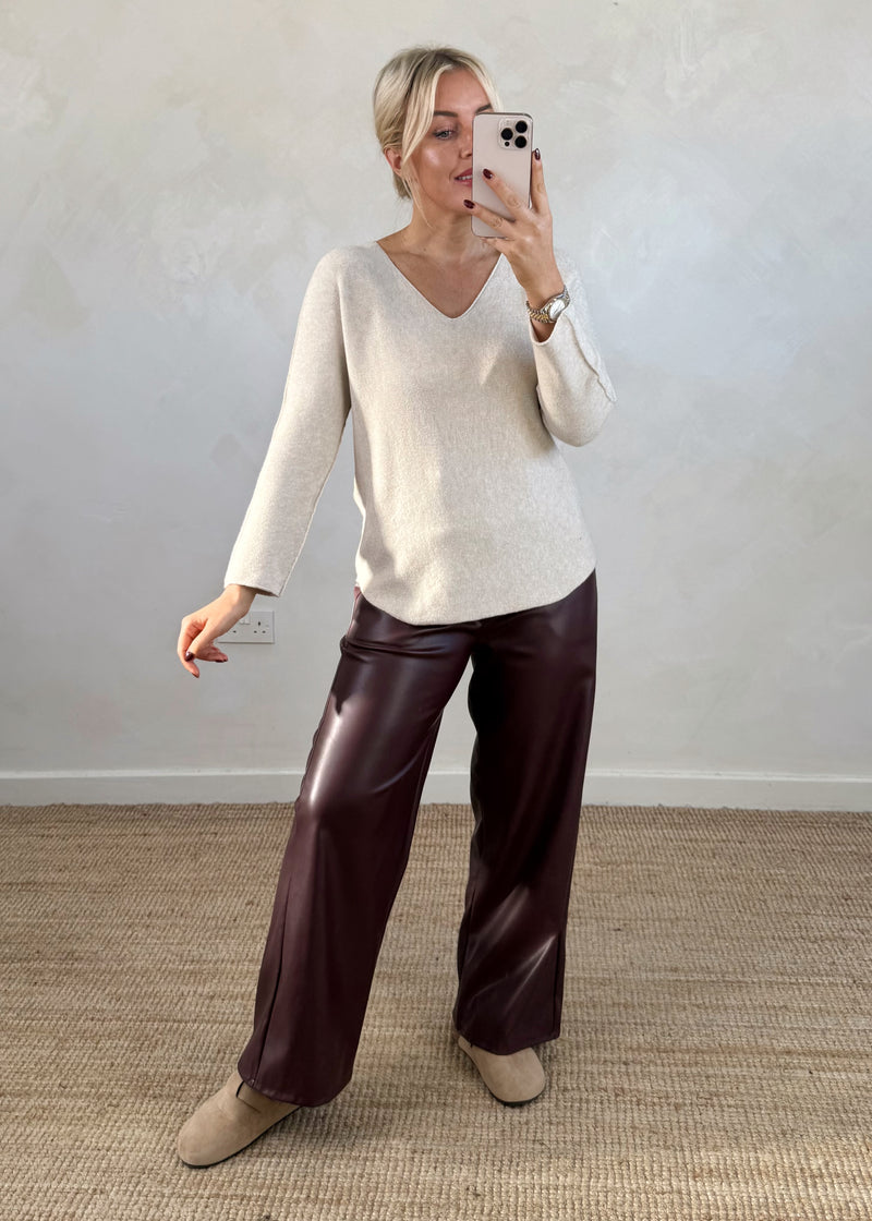 Kate knit - oatmeal-The Style Attic