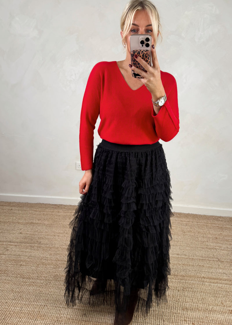 Kate knit - red-The Style Attic