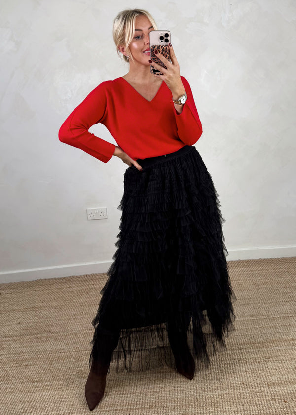 Kate knit - red-The Style Attic