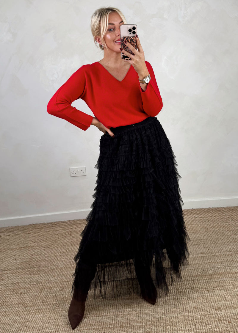 Kate knit - red-The Style Attic