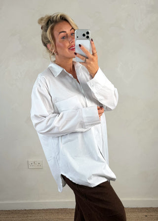 Kate layering shirt - White-The Style Attic