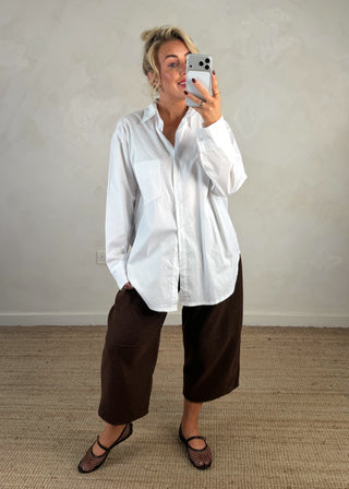 Kate layering shirt - White-The Style Attic