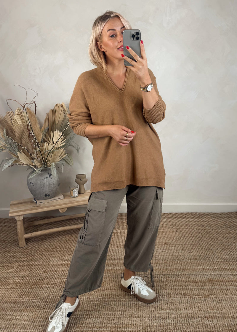 Kayla knit - camel-The Style Attic