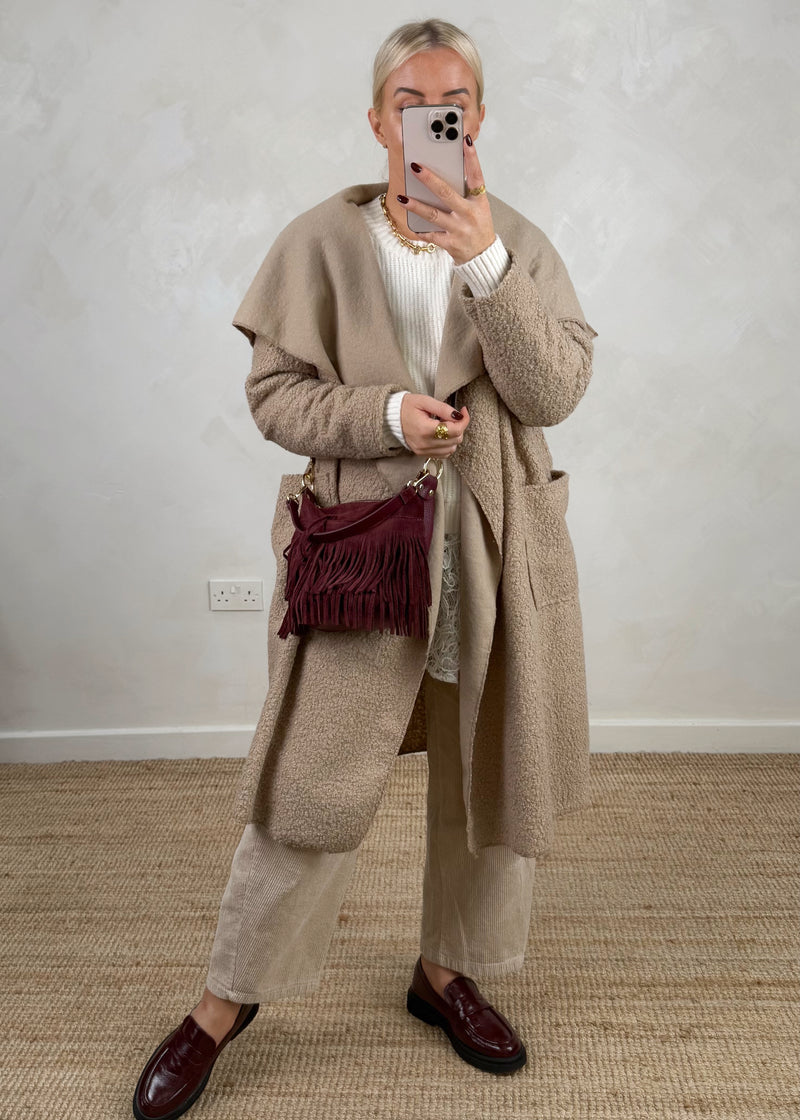 Kim throw on jacket - Beige-The Style Attic