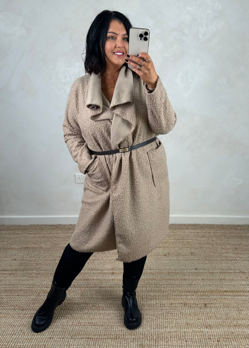 Kim throw on jacket - Beige-The Style Attic