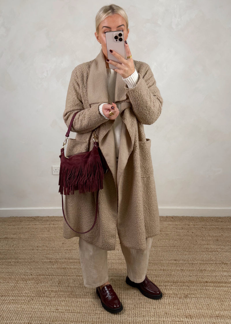 Kim throw on jacket - Beige-The Style Attic