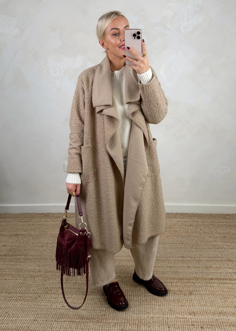 Kim throw on jacket - Beige-The Style Attic