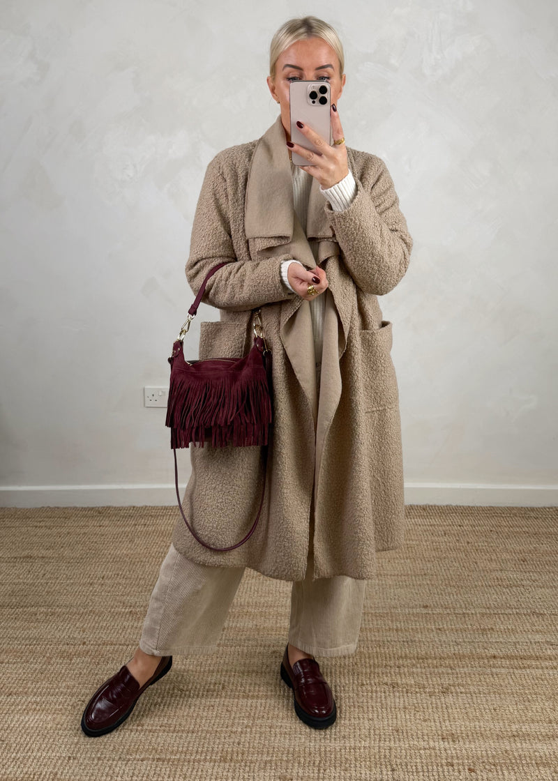 Kim throw on jacket - Beige-The Style Attic