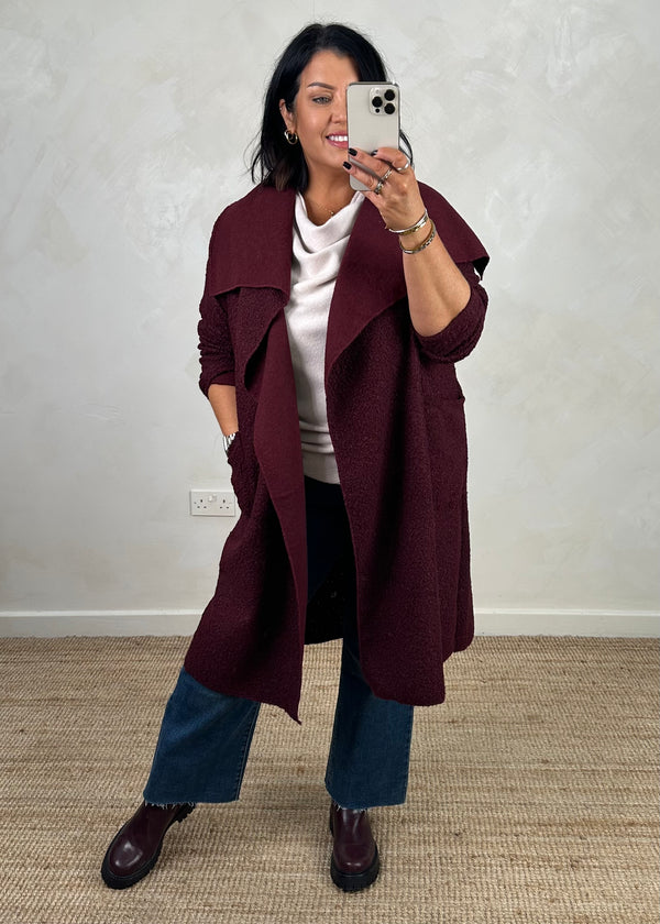 Kim throw on jacket - Damson-The Style Attic