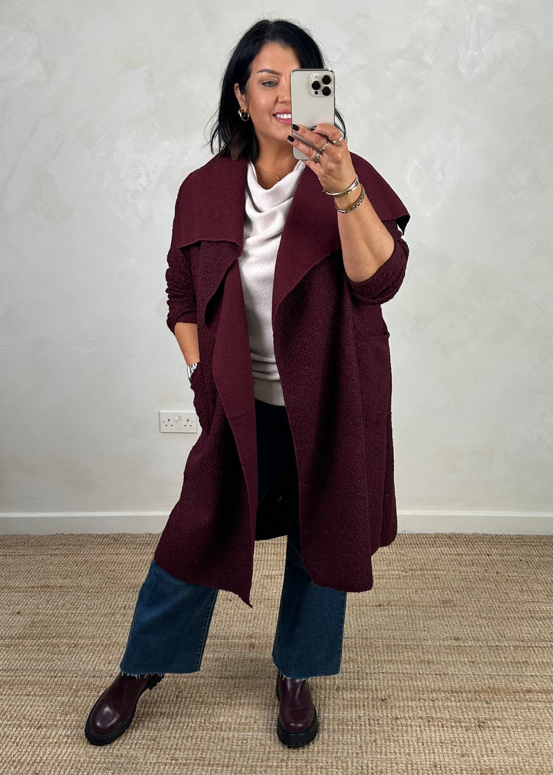 Kim throw on jacket - Damson-The Style Attic