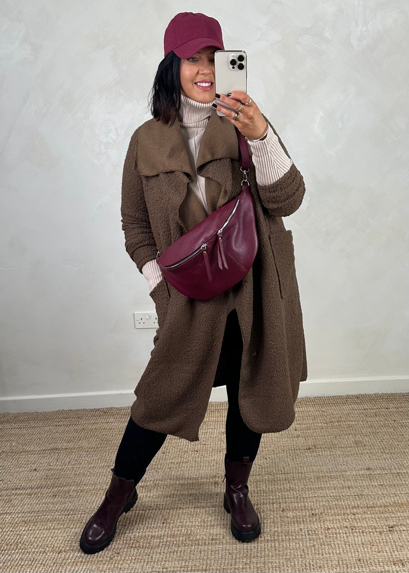 Kim throw on jacket - chocolate-The Style Attic