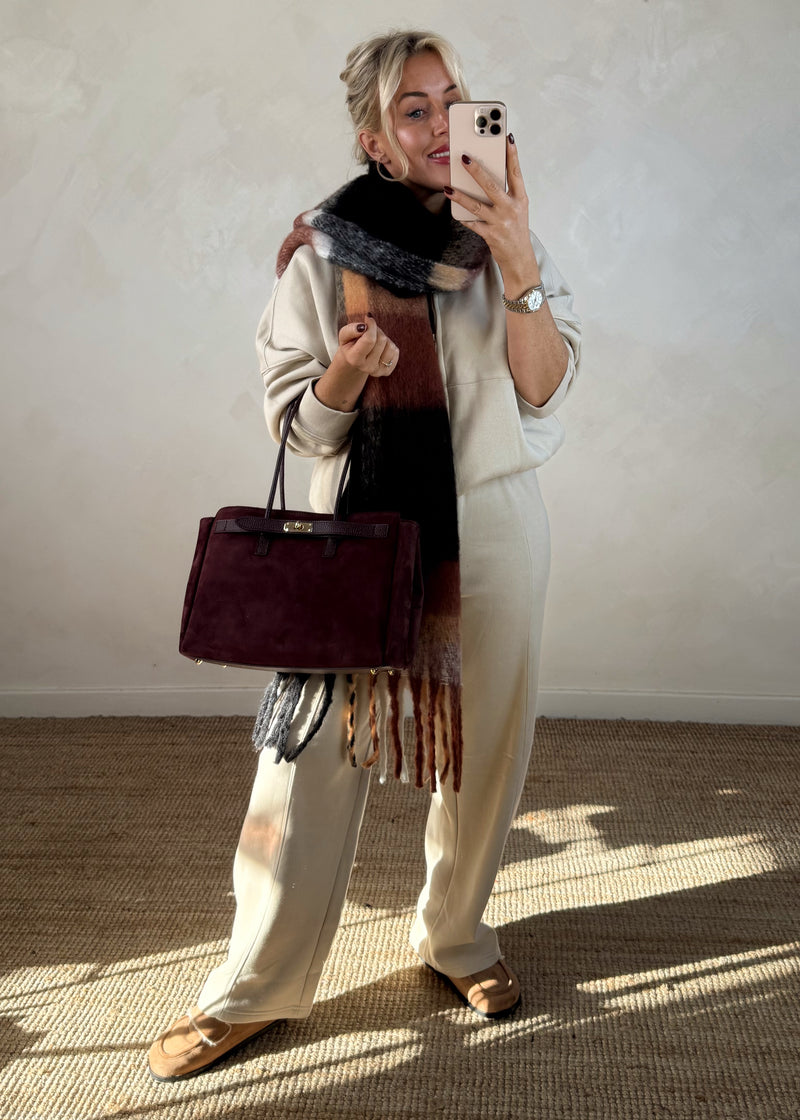 Kinga leather bag - merlot-The Style Attic