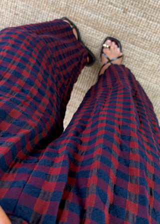 Kit checked barrel leg trouser - four-The Style Attic