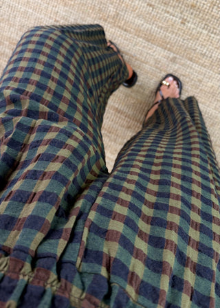 Kit checked barrel leg trouser - one-The Style Attic