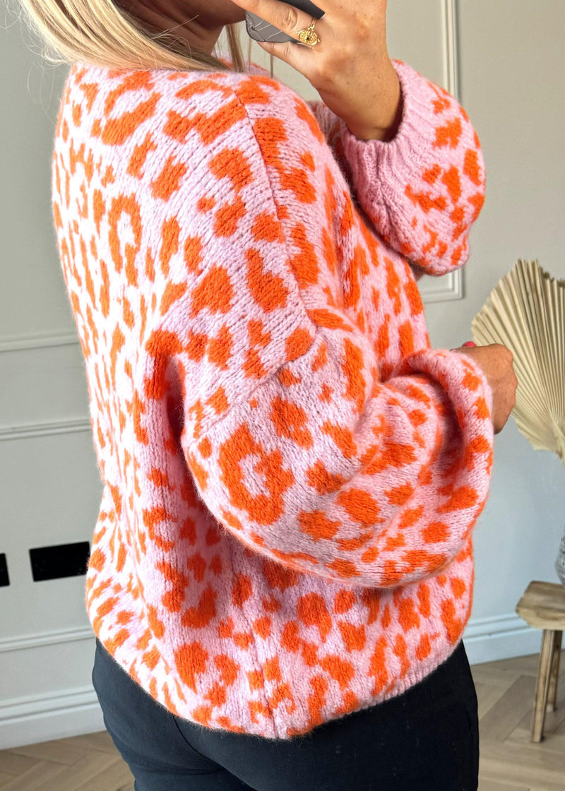 Kori cardigan - orange/pink-The Style Attic