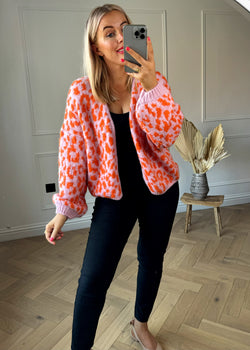 Kori cardigan - orange/pink-The Style Attic