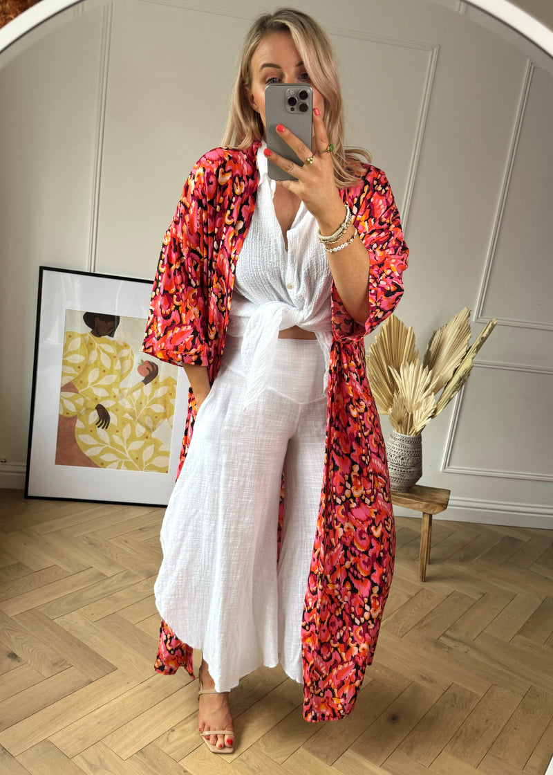 Kos kimono - pinks-The Style Attic