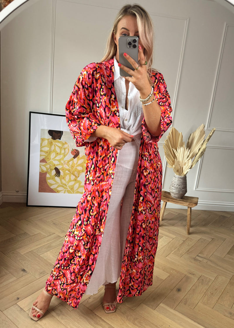Kos kimono - pinks-The Style Attic