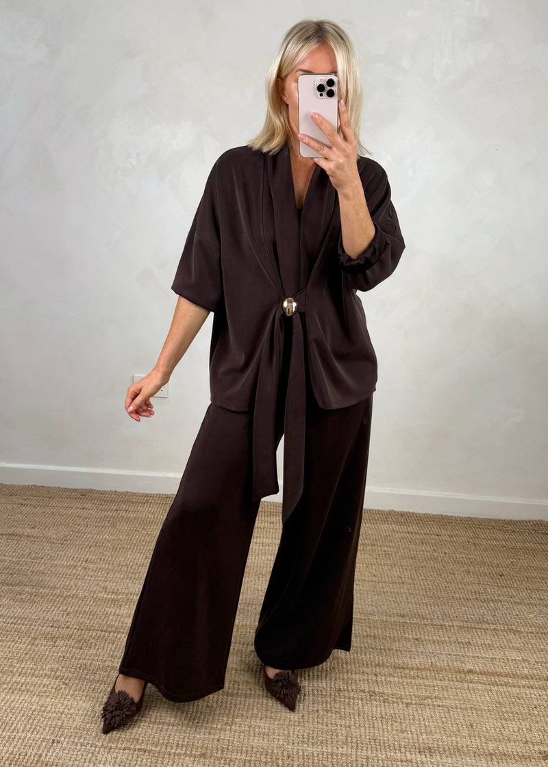 Kylie trouser - chocolate-The Style Attic
