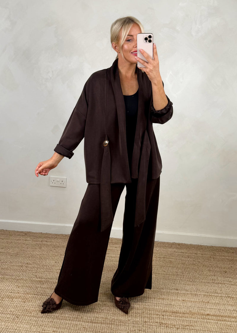 Kylie trouser - chocolate-The Style Attic