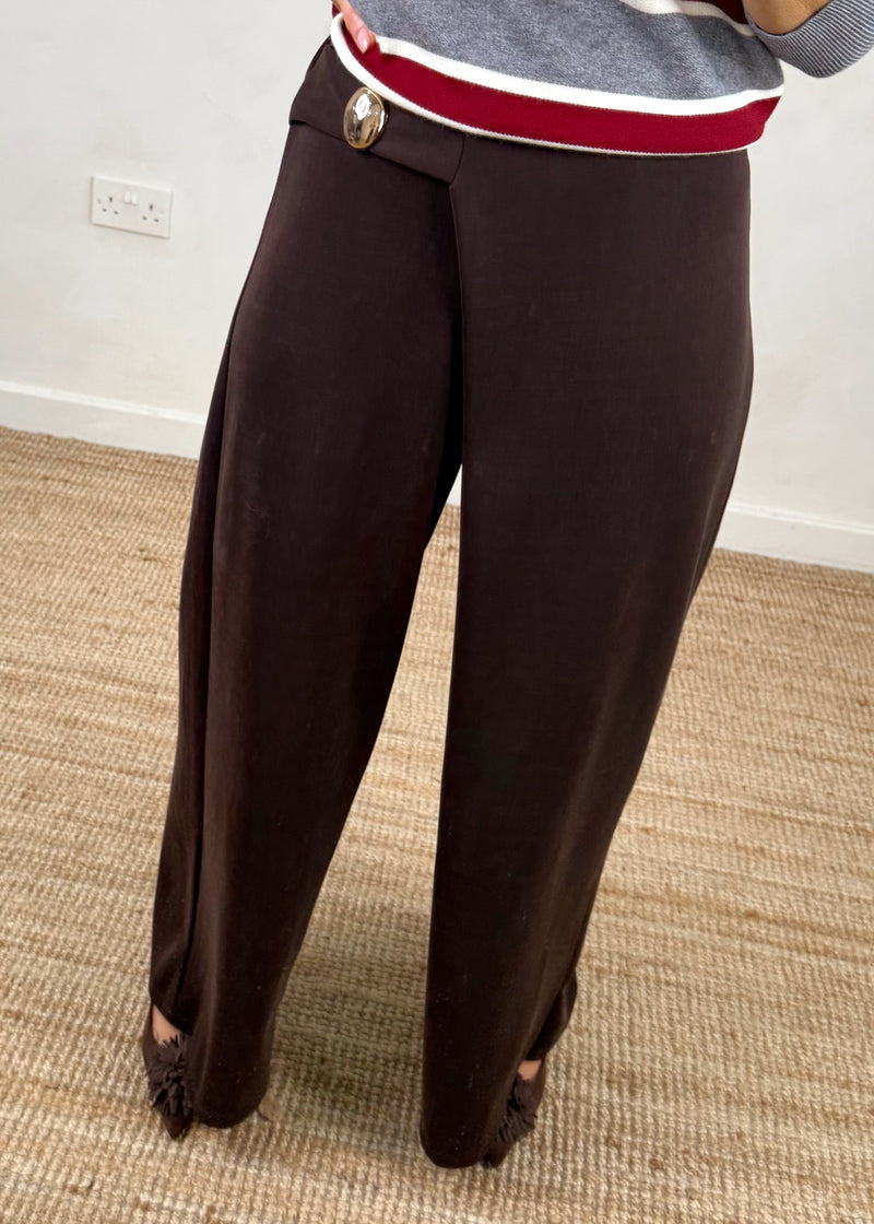 Kylie trouser - chocolate-The Style Attic