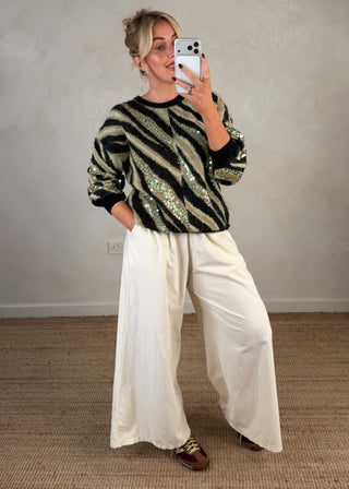 Lara zebra sequin knit-The Style Attic