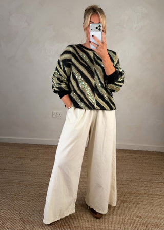 Lara zebra sequin knit-The Style Attic
