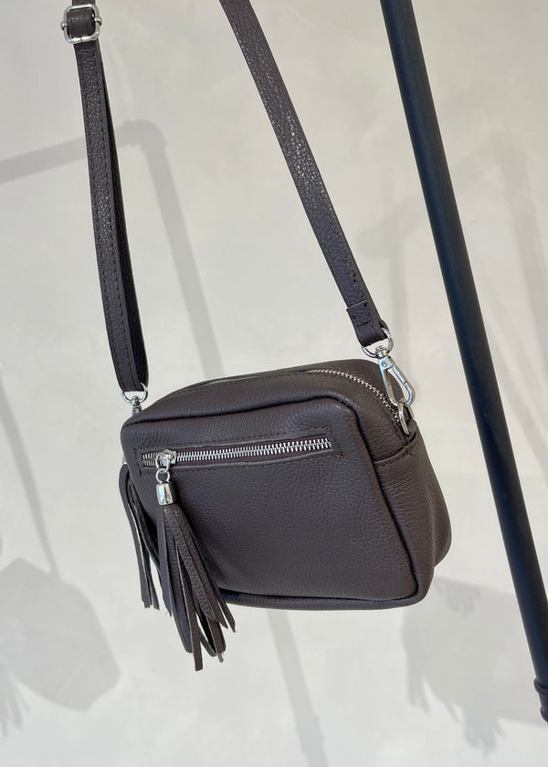 Leather Camera bag - Coffee-The Style Attic