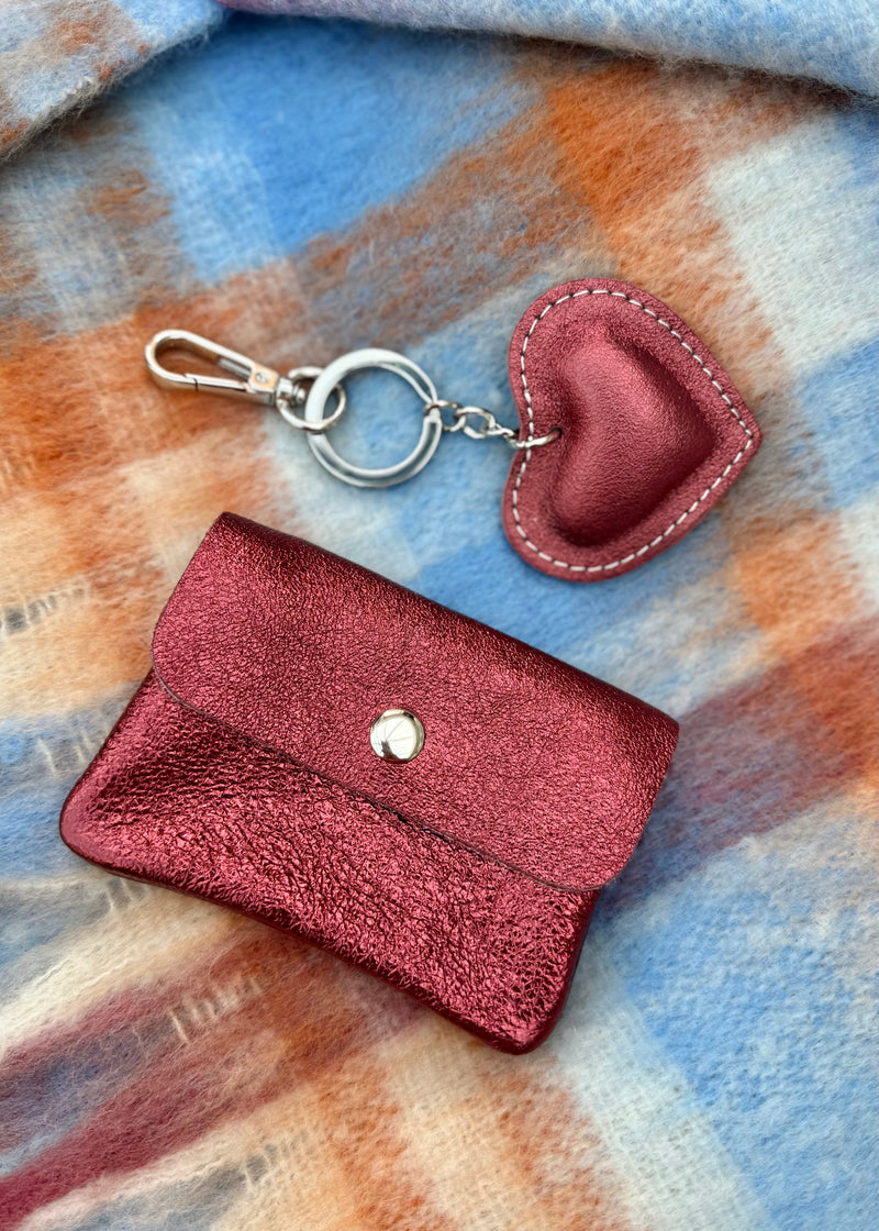 Leather gift duo - Merlot metallic-The Style Attic