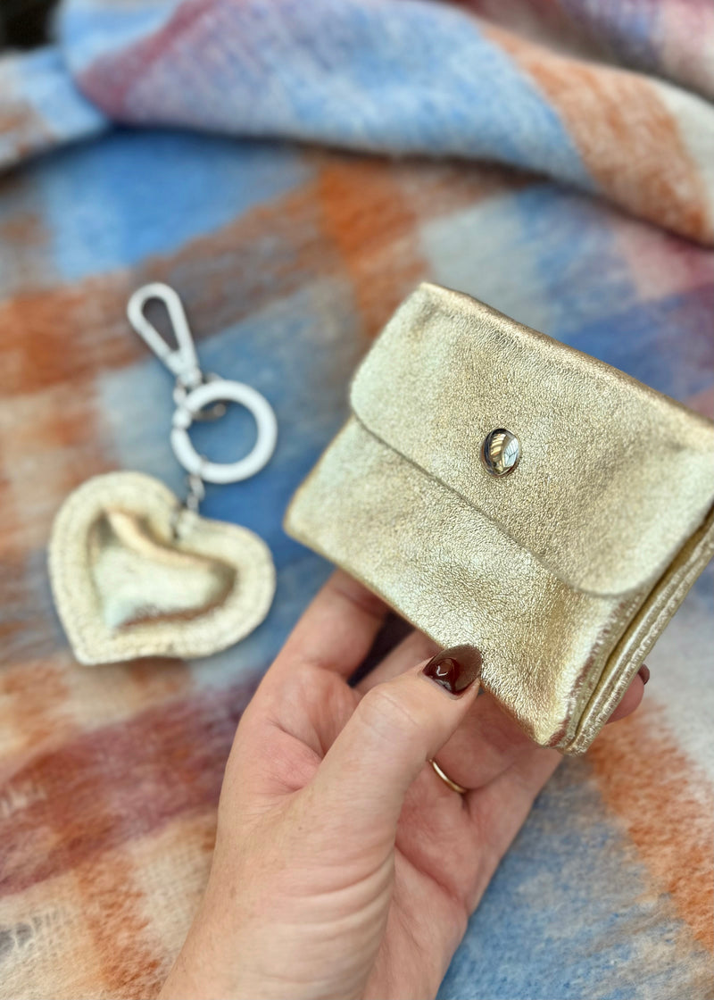 Leather gift duo - gold-The Style Attic