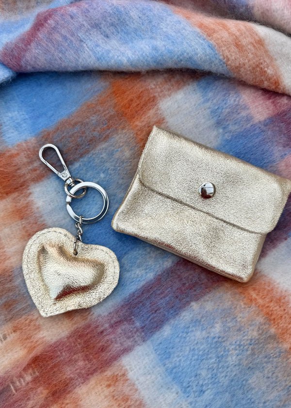 Leather gift duo - gold-The Style Attic