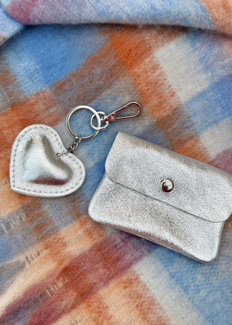 Leather gift duo - silver-The Style Attic