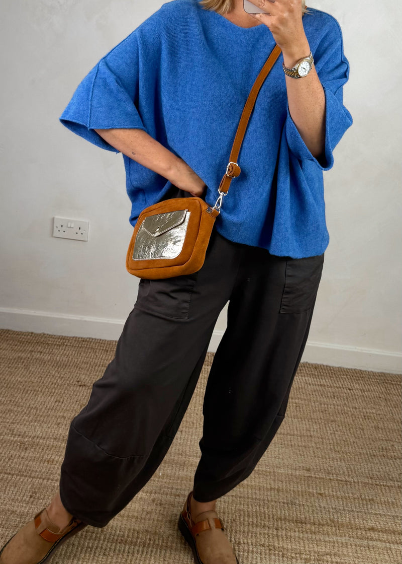 Leather pocket bag - tan-The Style Attic