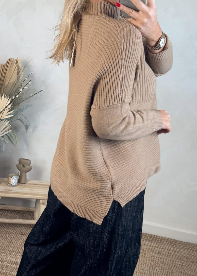 Leo knit - Camel-The Style Attic