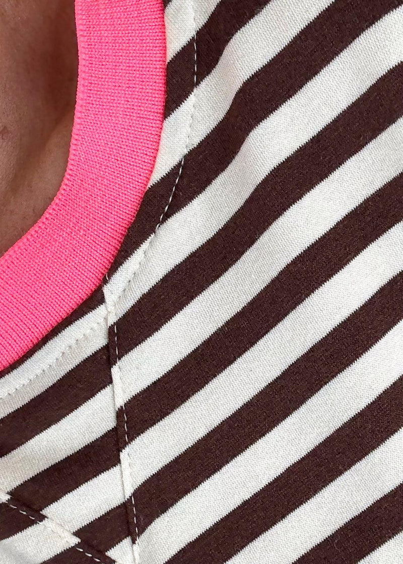 Leo striped sweater - cream/chocolate-The Style Attic