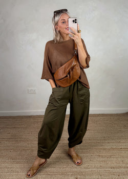 Leona fine knit - tan-The Style Attic