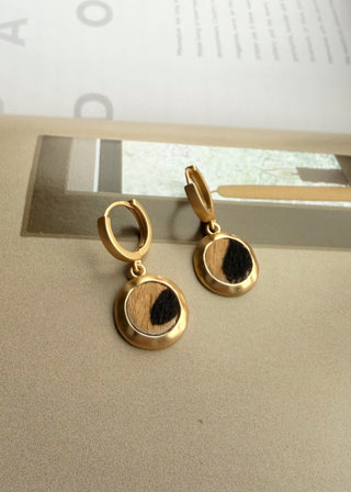 Leopard drop earring-The Style Attic