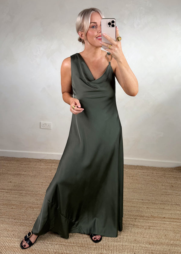 Lexie maxi - khaki-The Style Attic